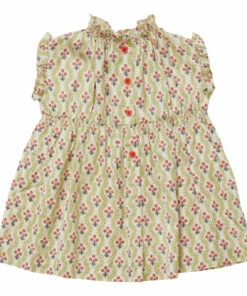 Agnelica Floral Dress Ecru Caramel Fashion Baby 5 Agnelica Floral Dress Ecru Caramel Fashion Baby -Baby Tops Elegant Store agnelica floral dress ecru caramel fashion baby 2