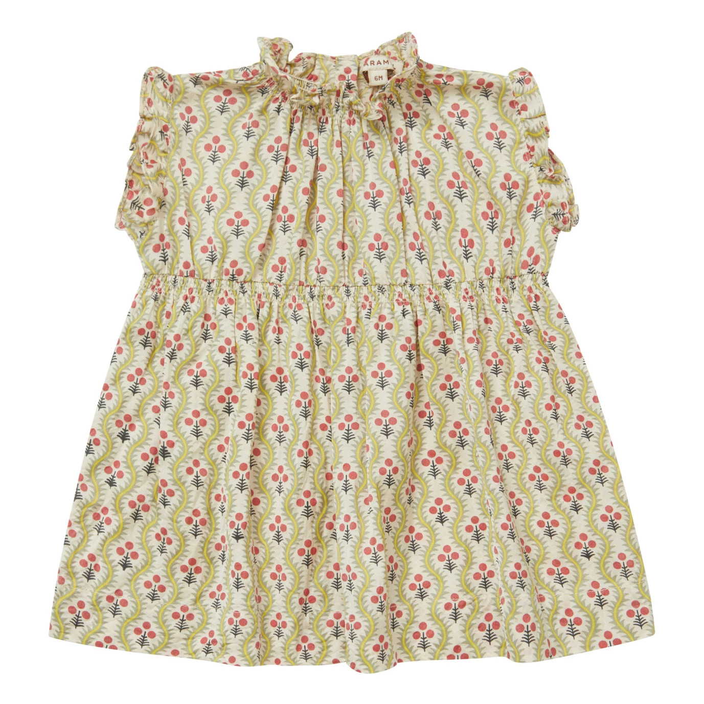 Agnelica Floral Dress Ecru Caramel Fashion Baby 1 Agnelica Floral Dress Ecru Caramel Fashion Baby