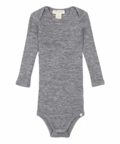 Alaska Merino Wool Playsuit Grey Minimalisma Fashion Baby, Children