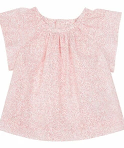 Alisia Organic Cotton Exclusive Liberty Print Blouse Red Bonpoint Fashion Baby