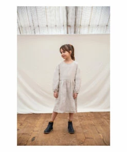 Alma Linen Dress Light grey Matona Fashion Baby, Children -Baby Tops Elegant Store alma linen dress light grey matona fashion baby children 5