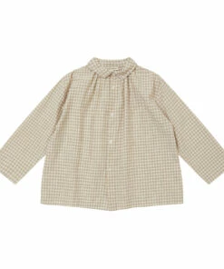 Aloe Checked Shirt Ecru Caramel Fashion Baby, Children