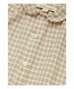 Aloe Checked Shirt Ecru Caramel Fashion Baby, Children -Baby Tops Elegant Store aloe checked shirt ecru caramel fashion baby children 4