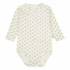 Aloe Organic Cotton Cherry Babygrow Beige Poudre Organic Fashion Baby