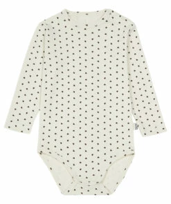 Aloe Organic Cotton Cherry Babygrow Ecru Poudre Organic Fashion Baby