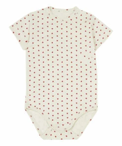 Aloe Organic Cotton Playsuit Red Poudre Organic Fashion Baby