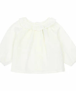 Amour Cotton Muslin Blouse Ecru Bonton Fashion Baby