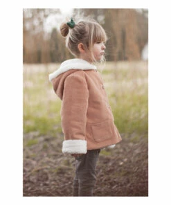 Andrea Sherpa-Lined Corduroy Coat Dusty Pink Marlot Paris Fashion Baby, Children -Baby Tops Elegant Store andrea sherpa lined corduroy coat dusty pink marlot paris fashion baby children 2