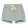 Angel Double Cotton Muslin Shorts Green water 1+ in the family Fashion Baby, Children