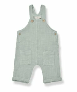 Aritz Double Cotton Muslin Overalls Green water 1+ in the family Fashion Baby, Children