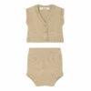 Atalina Bloomers + Vest Beige Bonpoint Fashion Baby