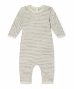 Aticiano Merino Wool Jumpsuit Heather grey Bonpoint Fashion Baby
