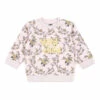 Aubepine Organic Cotton Floral Sweatshirt Pale pink Bonton Fashion Baby, Children