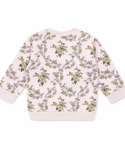 Aubepine Organic Cotton Floral Sweatshirt Pale pink Bonton Fashion Baby, Children -Baby Tops Elegant Store aubepine organic cotton floral sweatshirt pale pink bonton fashion baby children 2