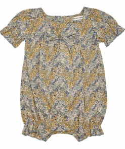 Aubrey Liberty Print Romper Blue Green the new society Fashion Baby