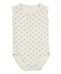 Auline Organic Cotton Playsuit Blue Poudre Organic Fashion Baby