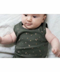 Auline Organic Cotton Playsuit Dark green Poudre Organic Fashion Baby 7 Auline Organic Cotton Playsuit Dark green Poudre Organic Fashion Baby -Baby Tops Elegant Store auline organic cotton playsuitauline organic cotton playsuit dark green poudre organic fashion baby 2