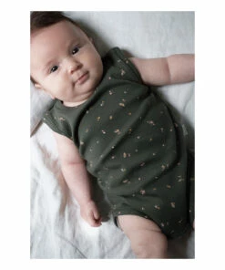 Auline Organic Cotton Playsuit Dark green Poudre Organic Fashion Baby 8 Auline Organic Cotton Playsuit Dark green Poudre Organic Fashion Baby -Baby Tops Elegant Store auline organic cotton playsuitauline organic cotton playsuit dark green poudre organic fashion baby 3