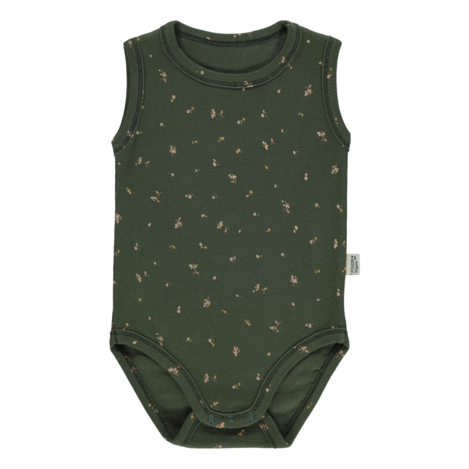 Auline Organic Cotton Playsuit Dark green Poudre Organic Fashion Baby 1 Auline Organic Cotton Playsuit Dark green Poudre Organic Fashion Baby