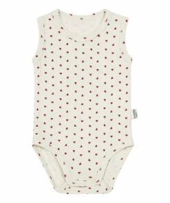 Auline Organic Cotton Playsuit Red Poudre Organic Fashion Baby