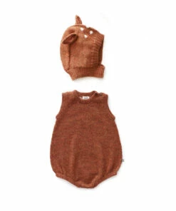 Baby Alpaca Bambi Romper Brown Oeuf NYC Fashion Baby