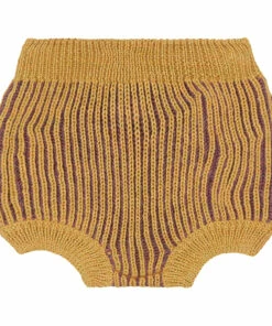 Baby Alpaca Wool Ribbed Bloomers Yellow Oeuf NYC Fashion Baby