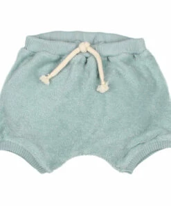 Baby Organic Cotton Terry Cloth Shorts Green water Búho Fashion Baby