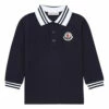 Baby Polo Shirt Navy blue Moncler Fashion Baby, Children