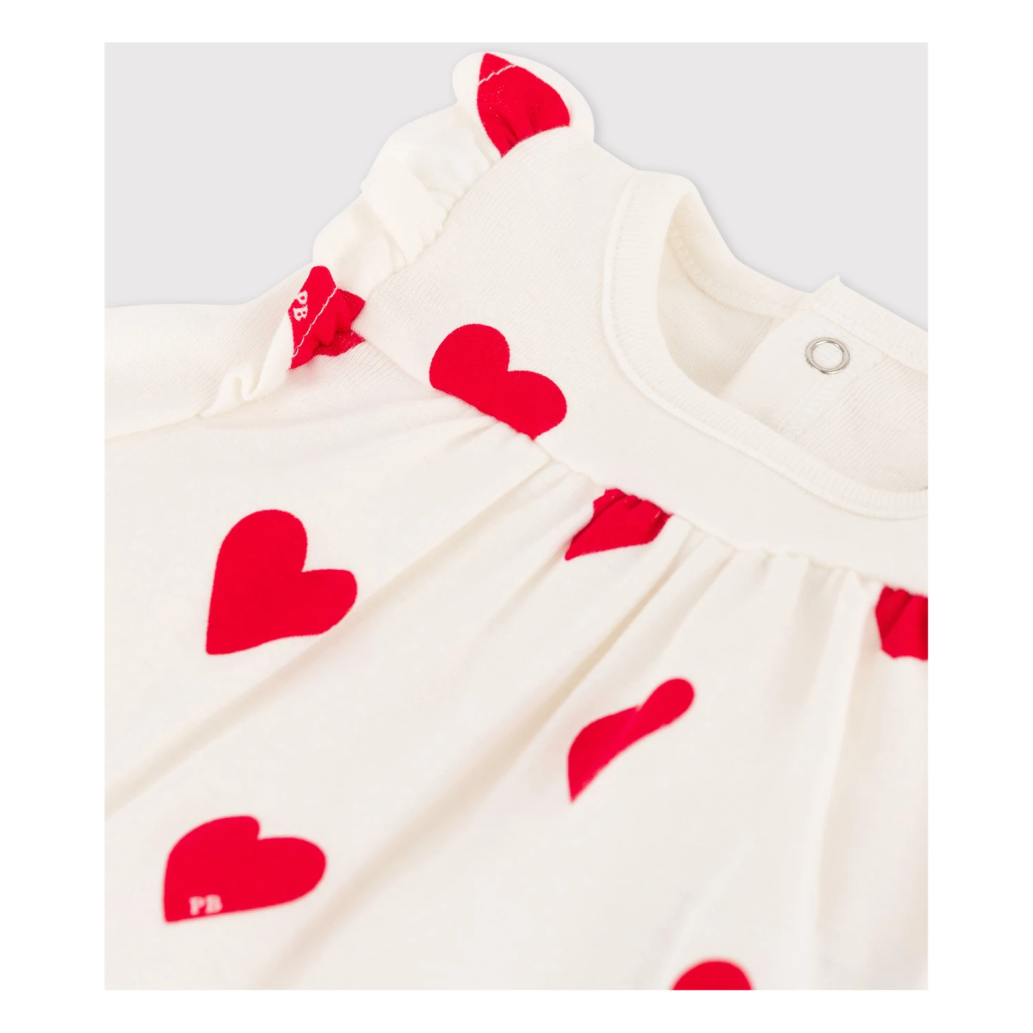 Backa Organic Cotton Dress Red Petit Bateau Fashion Baby 2 Backa Organic Cotton Dress Red Petit Bateau Fashion Baby - Image 2