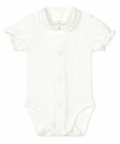 Bacome Organic Cotton Baby Bodysuit White Petit Bateau Fashion Baby