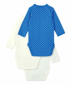 Badigeons Organic Cotton Baby Bodysuits - Set of 3 Blue Petit Bateau Fashion Baby 5 Badigeons Organic Cotton Baby Bodysuits - Set of 3 Blue Petit Bateau Fashion Baby -Baby Tops Elegant Store badigeons organic cotton baby bodysuits set of 3 blue petit bateau fashion baby 2