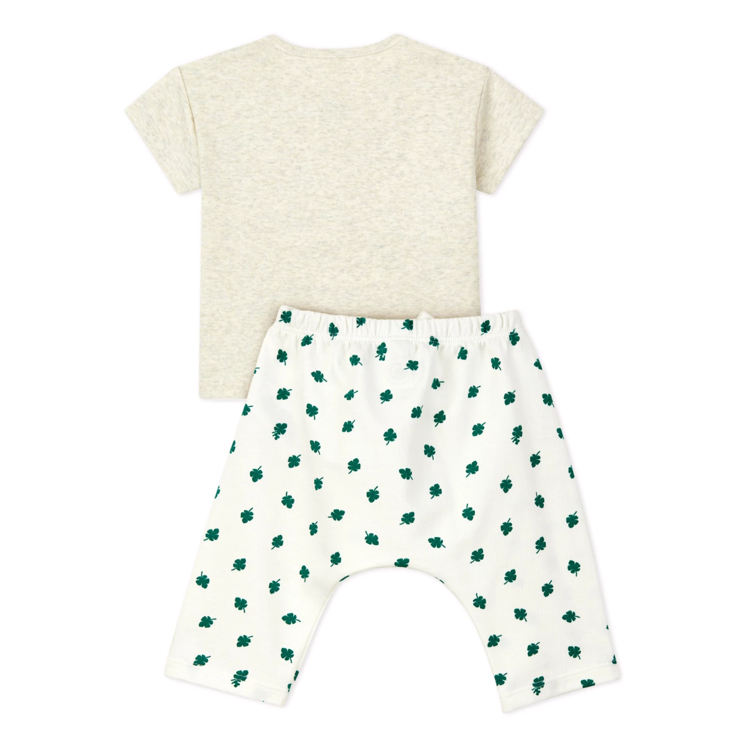 Baignada Organic Cotton Top and Bottom Set White Petit Bateau Fashion Baby 4 Baignada Organic Cotton Top and Bottom Set White Petit Bateau Fashion Baby - Image 4