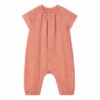 Balade Organic Cotton Jumpsuit Powder pink Petit Bateau Fashion Baby