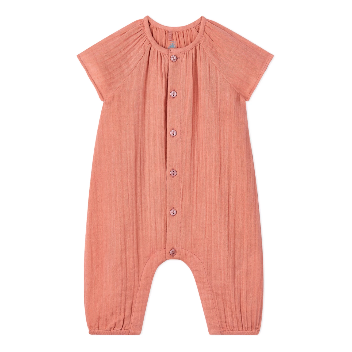 Balade Organic Cotton Jumpsuit Powder pink Petit Bateau Fashion Baby 1 Balade Organic Cotton Jumpsuit Powder pink Petit Bateau Fashion Baby