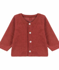 Balasso Terry Cloth Cardigan Red Petit Bateau Fashion Baby