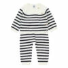 Baleares Knit Ensemble Navy blue Petit Bateau Fashion Baby