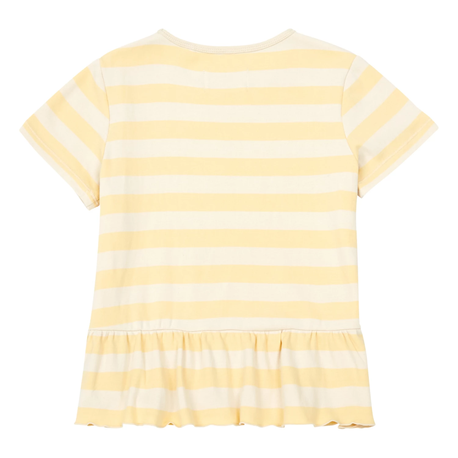 Bali Frilled Organic Cotton Striped T-shirt Yellow Konges Slojd Fashion Baby, Children 2 Bali Frilled Organic Cotton Striped T-shirt Yellow Konges Slojd Fashion Baby, Children - Image 2