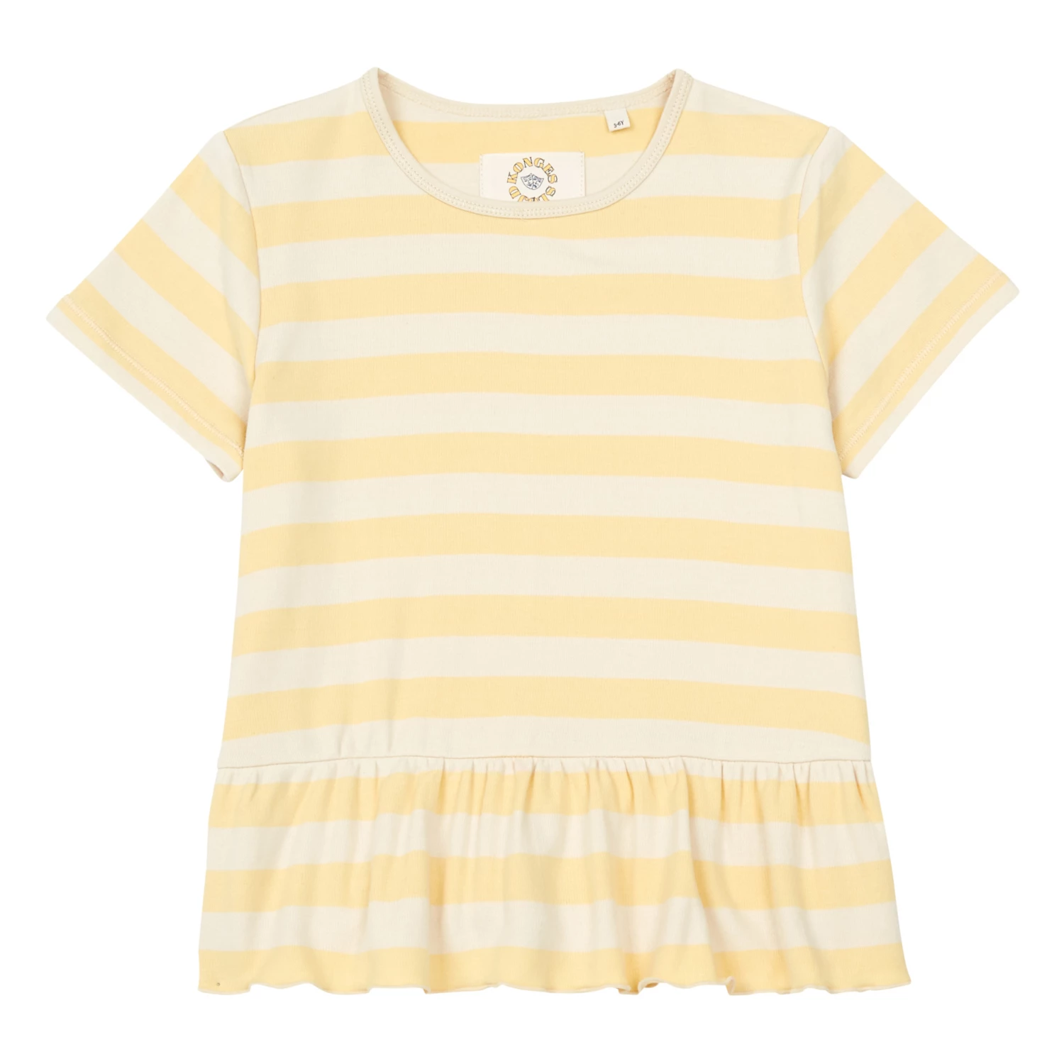 Bali Frilled Organic Cotton Striped T-shirt Yellow Konges Slojd Fashion Baby, Children 1 Bali Frilled Organic Cotton Striped T-shirt Yellow Konges Slojd Fashion Baby, Children