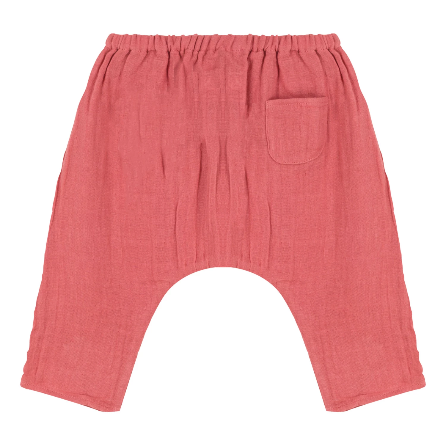 Bali Organic Cotton Muslin Trousers Powder pink Petit Bateau Fashion Baby 3 Bali Organic Cotton Muslin Trousers Powder pink Petit Bateau Fashion Baby - Image 3