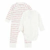 Ballu Organic Cotton Top and Bottom Set White Petit Bateau Fashion Baby