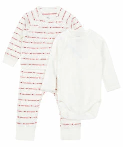 Ballu Organic Cotton Top and Bottom Set White Petit Bateau Fashion Baby