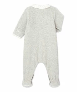 Balotelli Organic Cotton Velour Pyjamas Grey Petit Bateau Fashion Baby -Baby Tops Elegant Store balotelli organic cotton velour pyjamas grey petit bateau fashion baby 2
