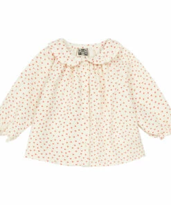 Bambi Organic Cotton Muslin Blouse Ecru Bonton Fashion Baby