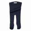 Bamse Silk and Cotton Leggings with Booties Navy blue Minimalisma Fashion Baby
