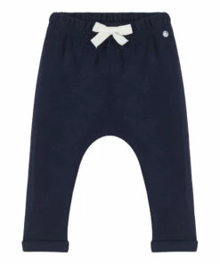 Banko Organic Cotton Trousers Navy blue Petit Bateau Fashion Baby