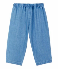 Bapuche Organic Cotton Denim Trousers Light Blue Petit Bateau Fashion Baby -Baby Tops Elegant Store bapuche organic cotton denim trousers light blue petit bateau fashion baby 2