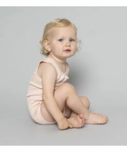 Barcelona Silk and Cotton Playsuit Powder pink Minimalisma Fashion Baby, Children -Baby Tops Elegant Store barcelona silk and cotton playsuitbarcelona silk and cotton playsuit powder pink minimalisma fashion baby children 3