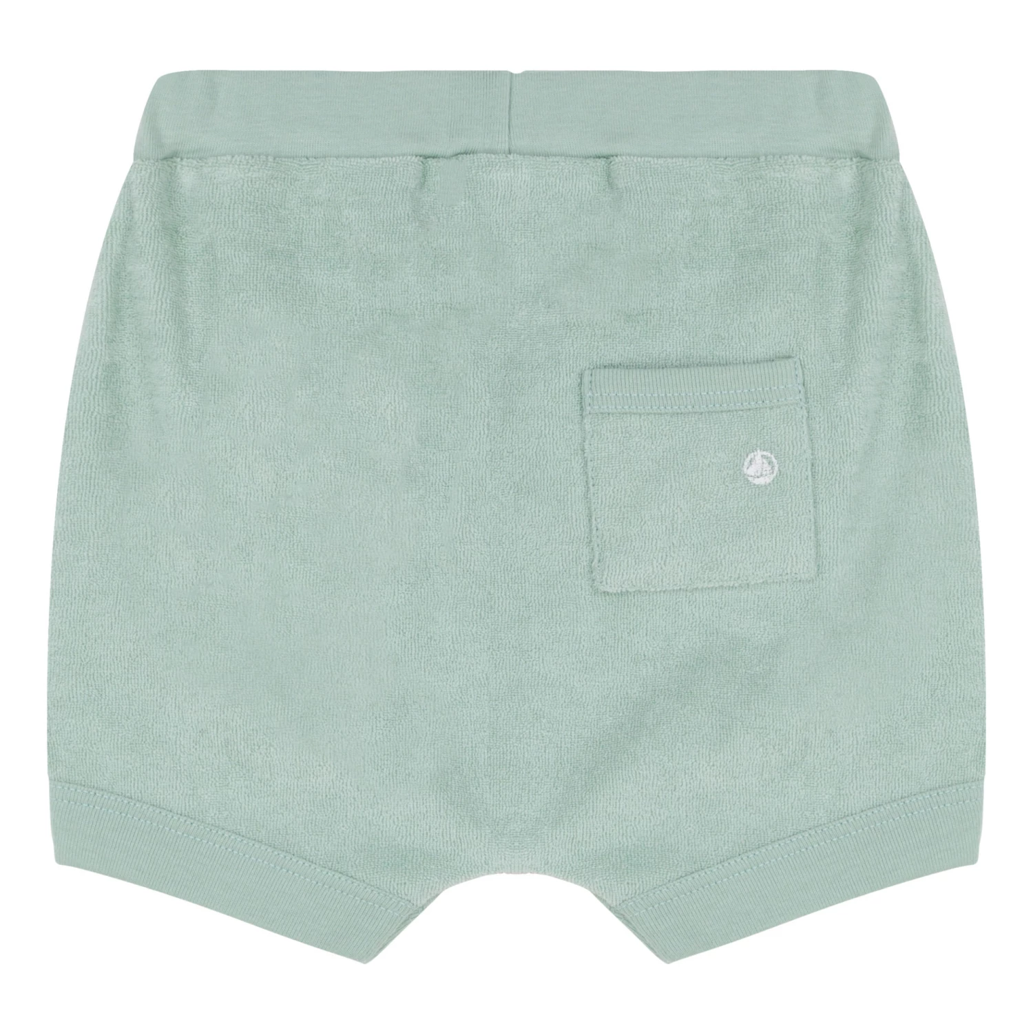 Barcus Terry Cloth Shorts Green Petit Bateau Fashion Baby 2 Barcus Terry Cloth Shorts Green Petit Bateau Fashion Baby - Image 2