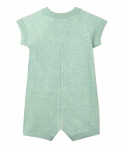 Bardigan Terry Cloth Playsuit Green Petit Bateau Fashion Baby -Baby Tops Elegant Store bardigan terry cloth playsuit green petit bateau fashion baby 2