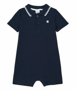 Barreau Playsuit Navy blue Petit Bateau Fashion Baby